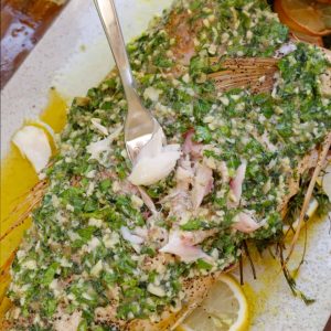 Aldergrills BBQ Recipe Stuffed Snapper with Herb Butter
