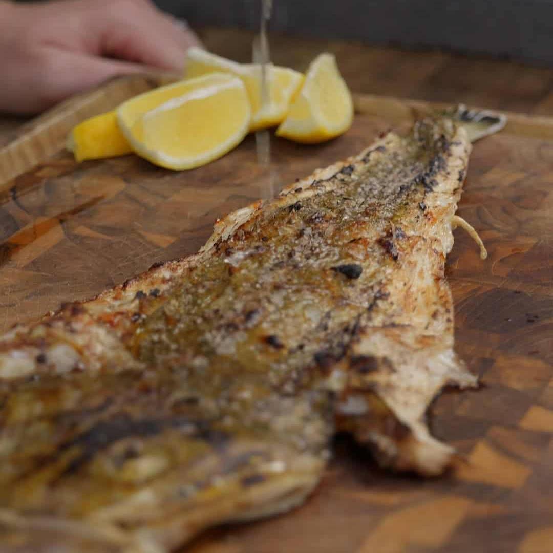 Aldergrills Grilled Flathead with Smoked Salt Lemon and Butter Recipe