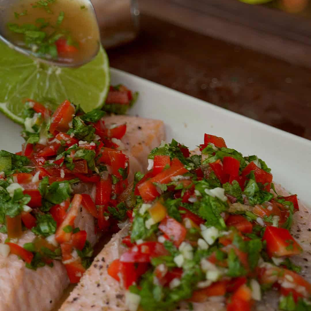 Aldergrills-Recipe-Thai Grilled Salmon with Tangy Coriander-Chili Sauce