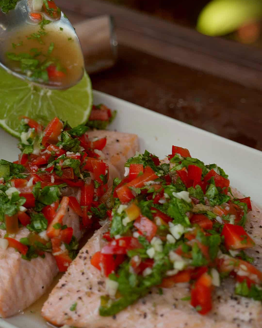 Aldergrills-Recipe-Thai Grilled Salmon with Tangy Coriander-Chili Sauce